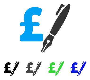 Kalem Lirası fiyat düz simgesi