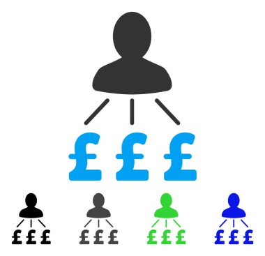 Kişi Lirası giderleri düz simgesi