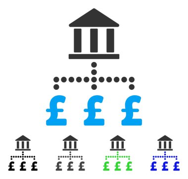 Lirası banka ödemeleri düz simgesi