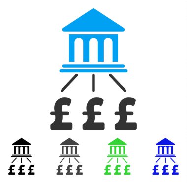 Lirası banka düzeni düz simgesi