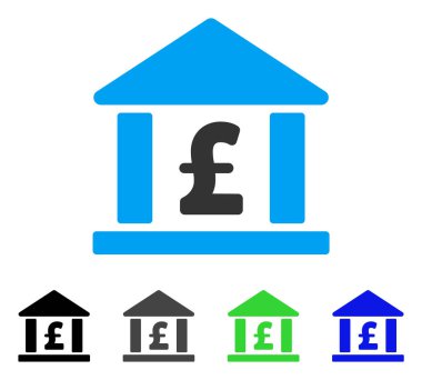 Lirası banka düz simgesi