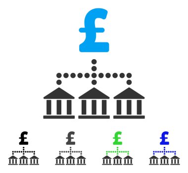 Lirası banka düzeni düz simgesi