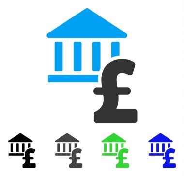 Lirası banka düz simgesi