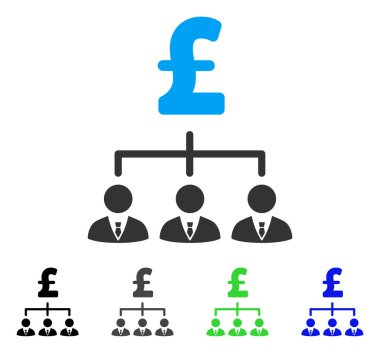 Lirası bankacı bağlantılar düz simgesi