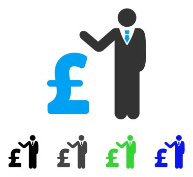 Lirası bankacı düz simgesi