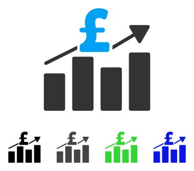 Lirası iş grafik düz simgesi