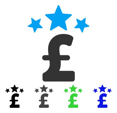 Lirası iş yıldız düz simgesi