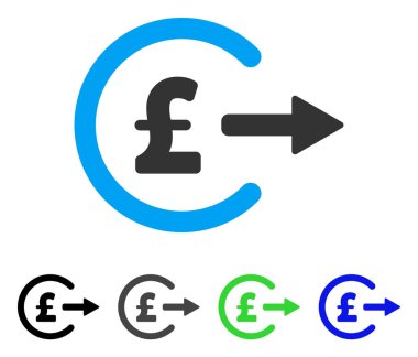 Lirası nakit çıkışı düz simgesi