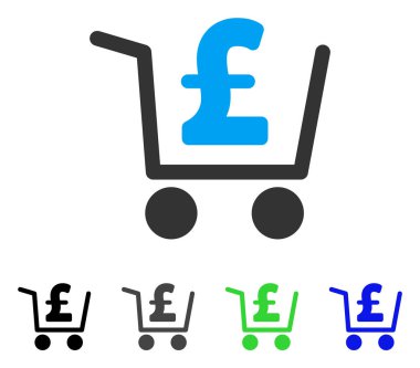 Pound ödeme düz simgesi