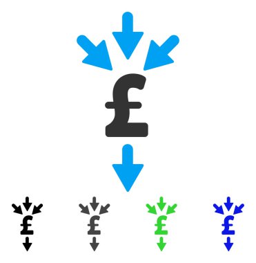 Lirası birleştirmek ödemeler düz simgesi