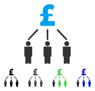 Lirası Crowdfunding düz simgesi