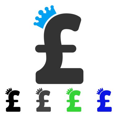 Lirası Crown düz simgesi