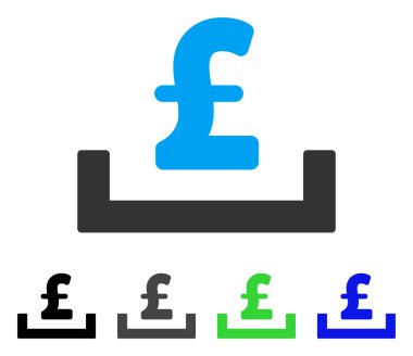 Lirası mevduat yerleşim düz simgesi