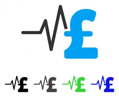 Lirası mali darbe düz simgesi