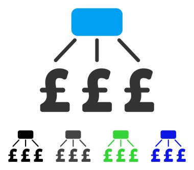 Lirası finansal düzeni düz simgesi