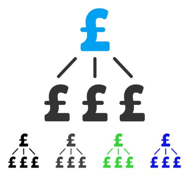 Lirası mali yapısı düz simgesi