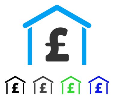 Lirası garaj düz simgesi