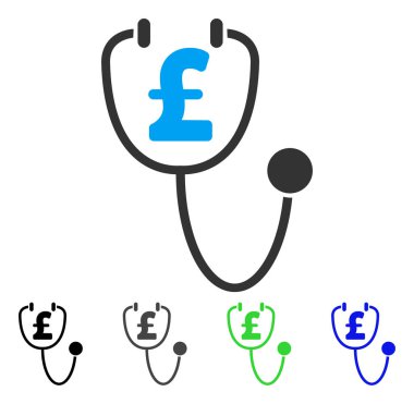 Lirası sağlık düz simgesi