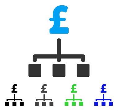 Lirası hiyerarşi düz simgesi