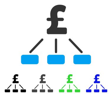 Lirası hiyerarşi düz simgesi
