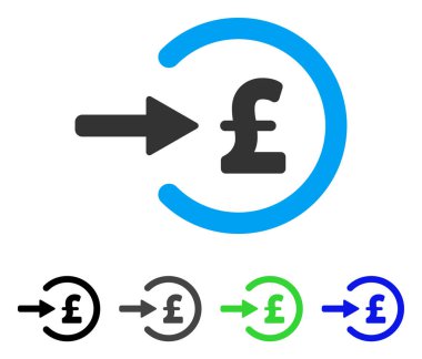 Lirası gelir düz simgesi