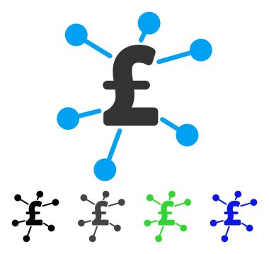 Lirası bağlantılar düz simgesi