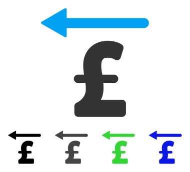 Lirası Moneyback düz simgesi