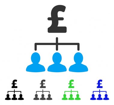 Pound ödeme ilişkiler düz simgesi