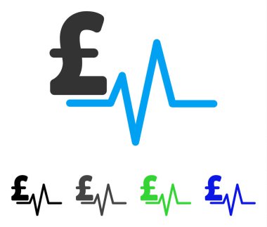 Lirası darbe düz simgesi