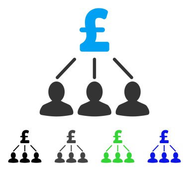 Lirası hissedarlar düz simgesi