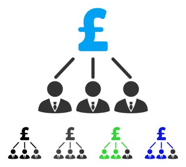 Lirası hissedarlar düz simgesi