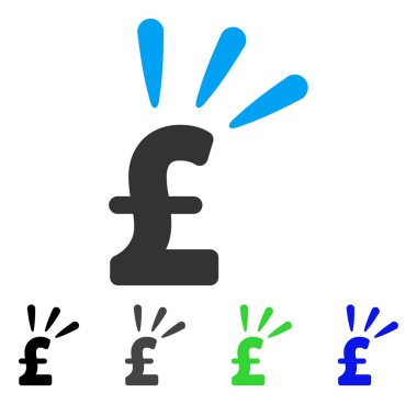 Lirası Parlatıcı düz simgesi