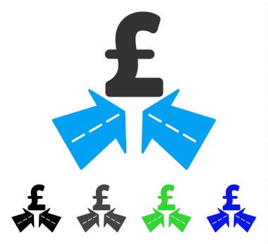 Lirası başarı yollar düz simgesi