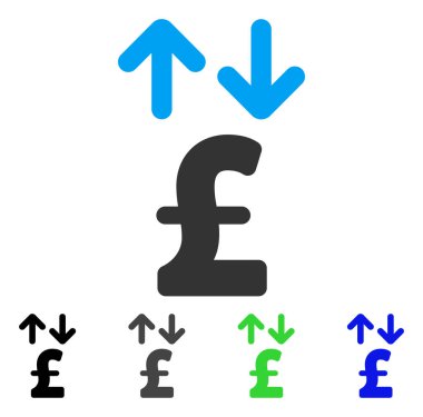 Lirası hareketleri düz simgesi
