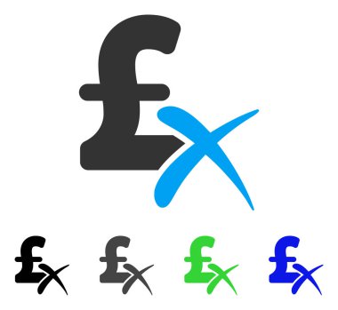 Lirası düz simgesi reddetmek