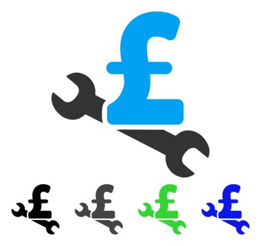 Onarım Lirası fiyat düz simgesi