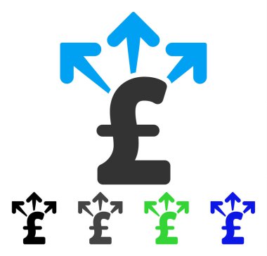 Lirası para düz simgesi harcamak
