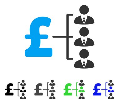 Personel Pound ödeme düz simgesi
