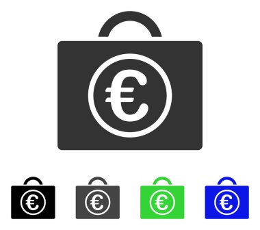 Euro Bagaj düz simgesi