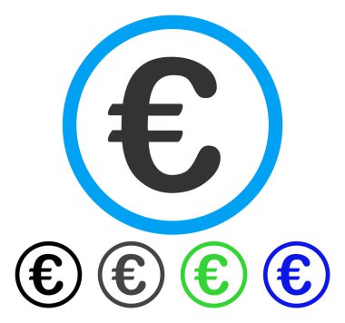 Euro para düz simgesi