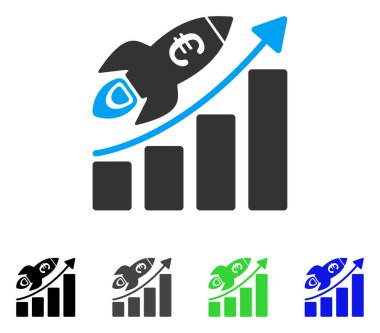 Euro başarı iş başlangıç düz simgesi