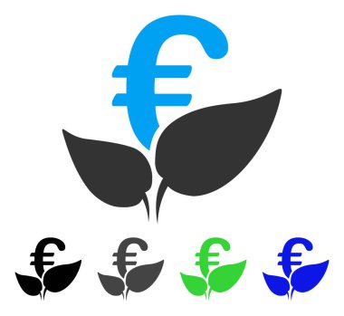 Euro tarım başlangıç düz simgesi