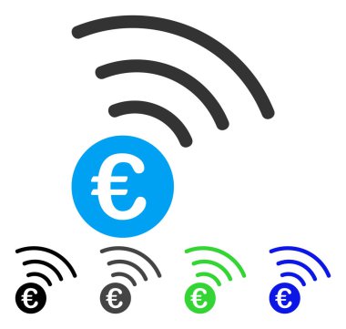 Euro ilan düz simgesi
