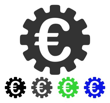 Euro vites düz simgesi