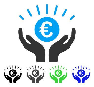 Euro refah düz simgesi