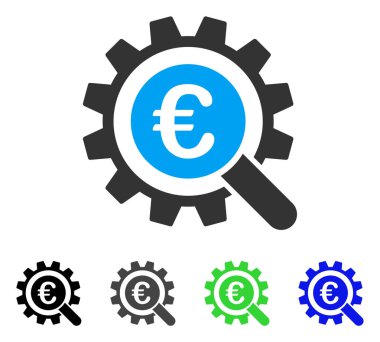 Euro arama seçenekleri düz simgesi