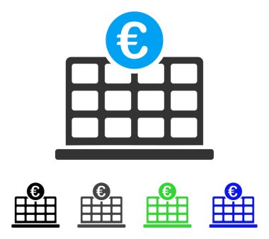 Euro Hotel düz simgesi