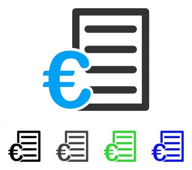 Euro Pricelist Flat Icon