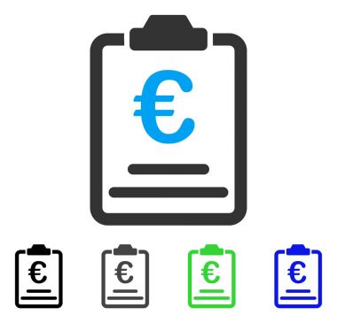 Euro fiyatları düz simgesi