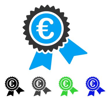 Avrupa garantisi Seal düz simgesi